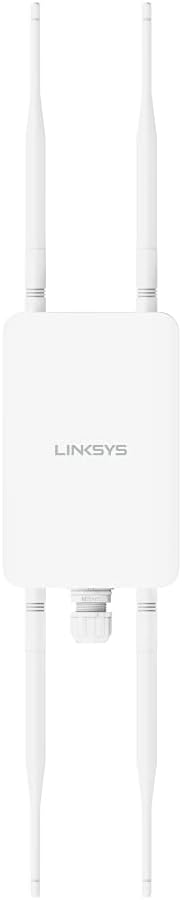 Point d'accès sans fil WiFi 5 MU-MIMO Linksys LAPAC1300CE - Point d'accès extérieur double bande (AC1300) géré par le cloud avec port de liaison montante Gigabit Ethernet et prise en charge POE/POE+ - Montage au plafond ou au mur