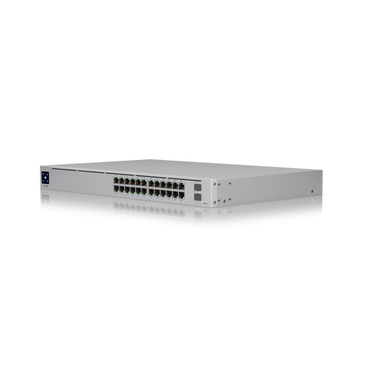 Ubiquiti USW-Pro-24-PoE Gen 2 Managed Layer 3 Switch | 24x RJ45 Gigabit Ports, 2x 10G SFP+, 450W Internal Power Supply