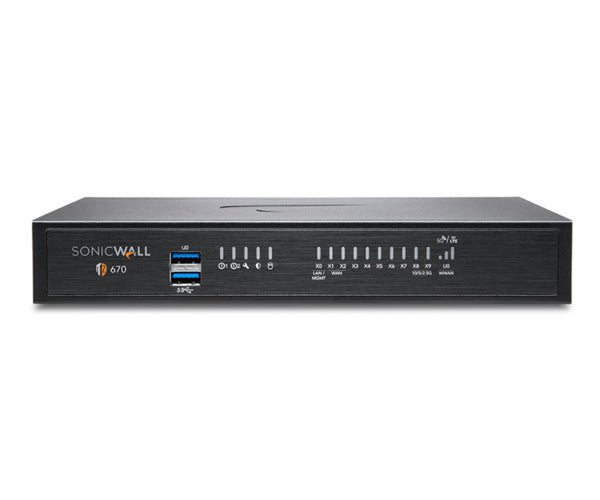 Appareil de sécurité réseau SonicWall TZ670 TotalSecure Essential Edition