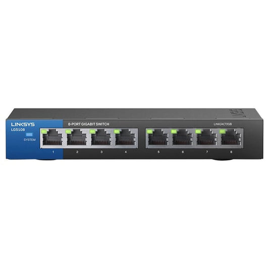 Linksys LGS308 : commutateur intelligent Gigabit Ethernet professionnel à 8 ports, réseau informatique, sécurité renforcée, qualité de service améliorée