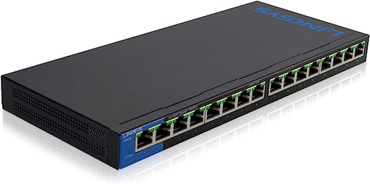 Linksys LGS116P : commutateur réseau non géré Gigabit PoE+ pour ordinateur de bureau professionnel à 16 ports, Ethernet Plus, vitesse de connexion filaire jusqu'à 1 000 Mbit/s