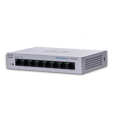 Commutateur PoE GbE non géré à 8 ports Cisco CBS110-8T-D-UK