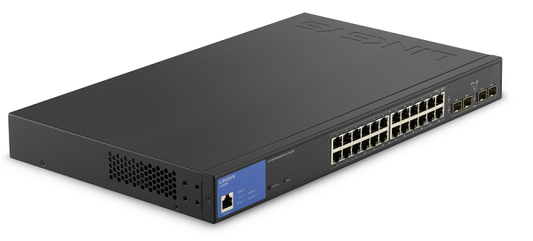 Linksys LGS328PC 24-Port Managed Ge PoE+ Switch 4 1G SFP 250W TAA