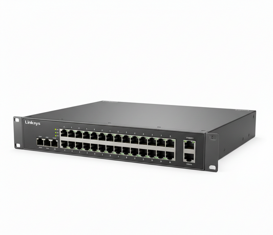 Linksys LGS328PC 24-Port Managed Ge PoE+ Switch 4 1G SFP 250W TAA