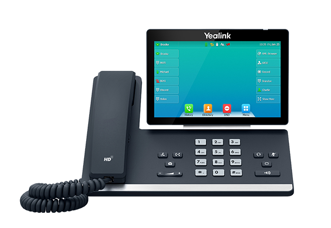 Yealink SIP-T57W Executive Smart Business Phone | High-Resolution Touch Display | USB 2.0 Port | PoE Support