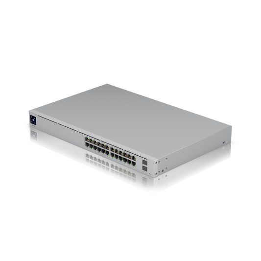 Ubiquiti USW-Pro-24-PoE Gen 2 Managed Layer 3 Switch | 24x RJ45 Gigabit Ports, 2x 10G SFP+, 450W Internal Power Supply
