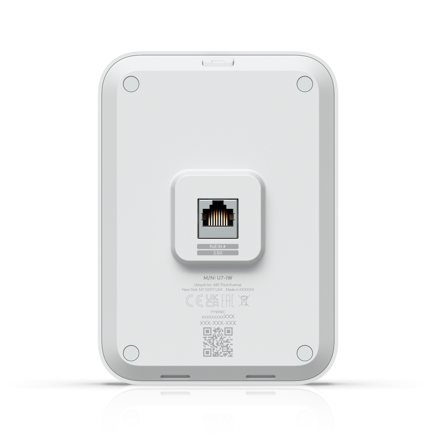 Ubiquiti UniFi U7 In-Wall Wi-Fi 7 Wall-Mounted 4-Stream Access Point (U7-IW)