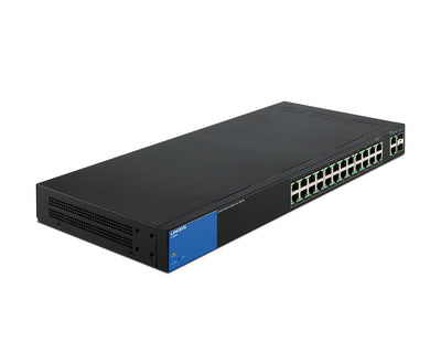 Commutateur géré intelligent Gigabit PoE+ (192 W) Linksys Business LGS326P 24 ports + 2 ports combinés SFP/RJ45 LGS326P-UK