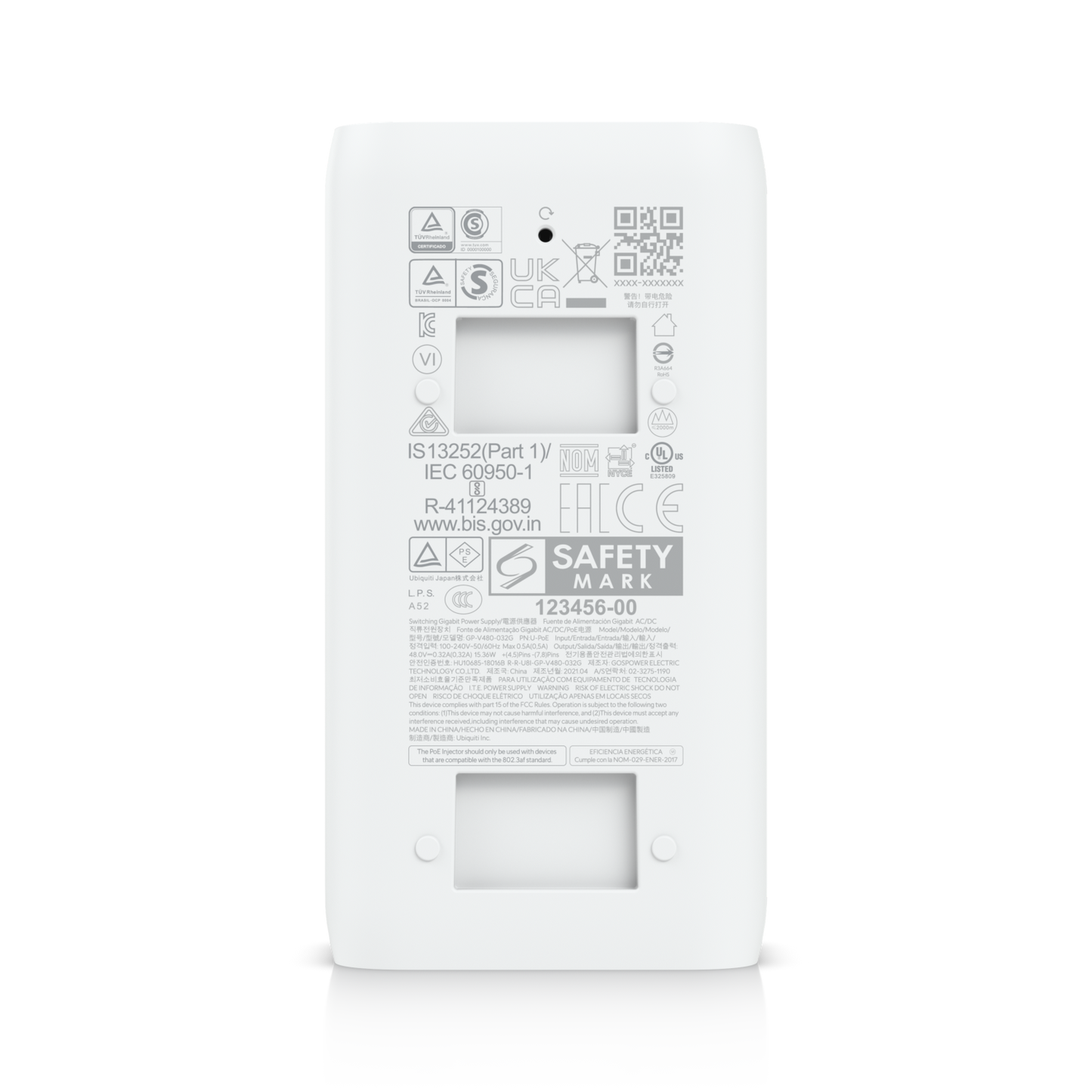 Ubiquiti UniFi 24V DC 12W Gigabit PoE Adapter Injector (U-POE-AF)